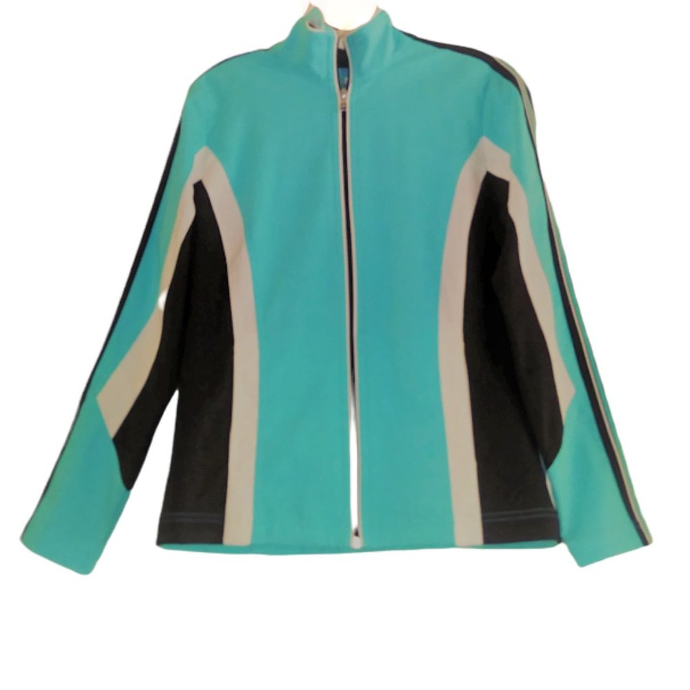 SJB Active Women's Light Full Zip Jacket Blue/White Size S